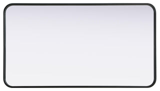 Home Living Contour Metal Rectangle Mirror 22x40, Black