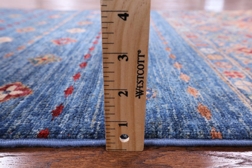 2' 8" X 9' 5" Khorjin Super Kazak Hand-Knotted Runner Rug Q5402