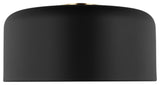 Malone LED Flush Mount, Midnight Black