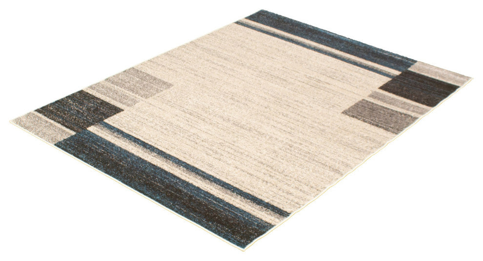 Ayla eCarpetGallery Area Rug, Ivory-Blue, 7'10"x10'2"