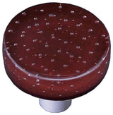 Bubbles Deep Red, Knob Round, Black Post