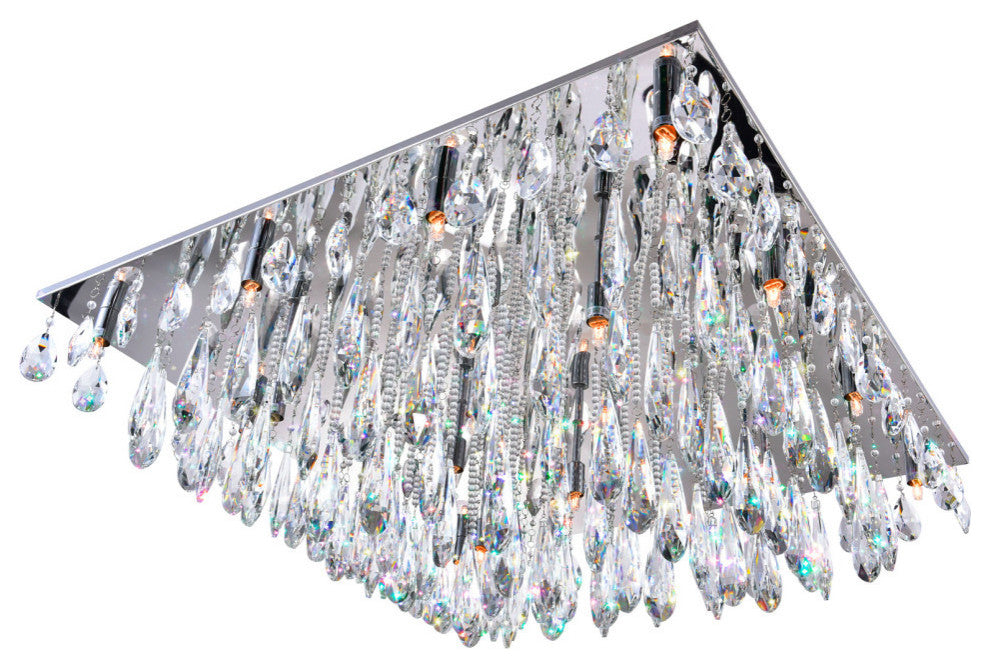 Bianca 20 Light Flush Mount With Chrome Finish