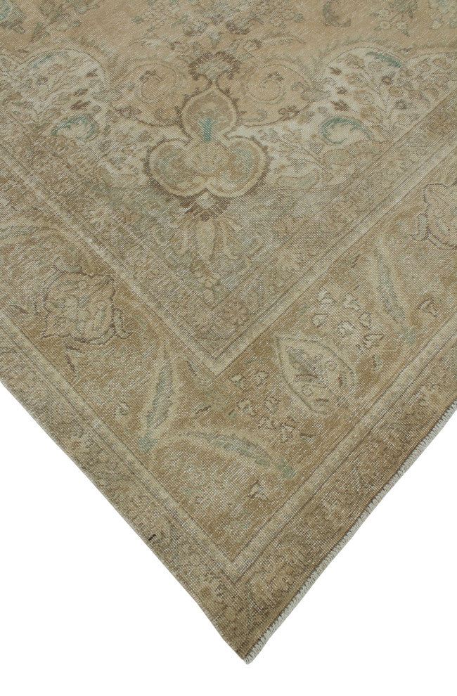 Fine Vintage Distressed Celiano Gold Rug