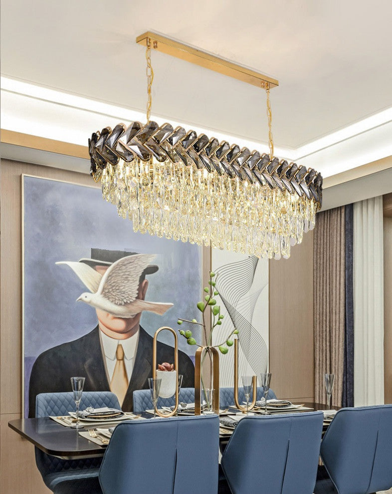 MIRODEMIÂ® Fluelen | Colourful Rainbow Glass Ball Chandelier, L31.5", Dimmable, Cool Light