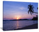 "Hanging Seat in Blue Sunset Beach" Modern Seashore Wall Art, 20"x12"