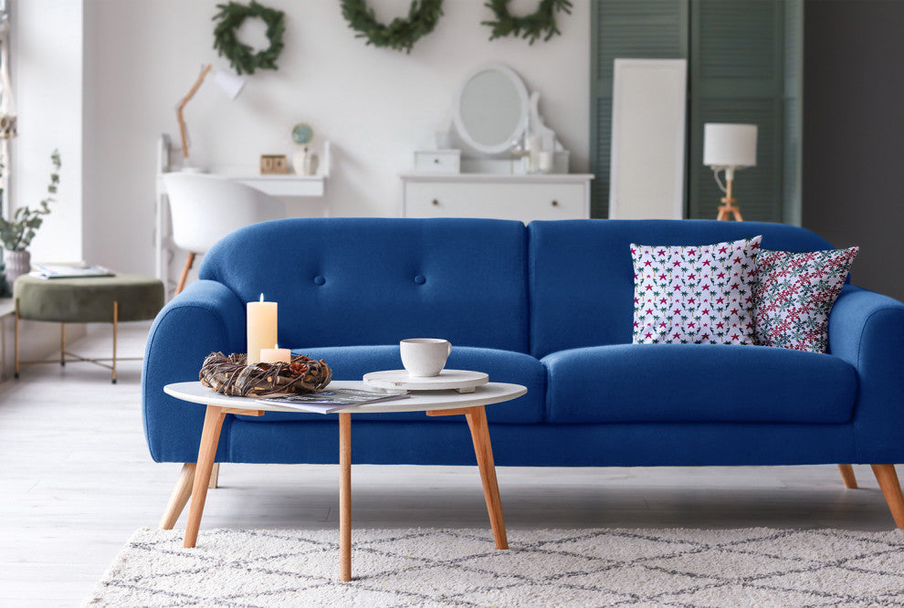 Christmas Beach Pattern Accent Pillow, Christmas Pink, 18"x18"