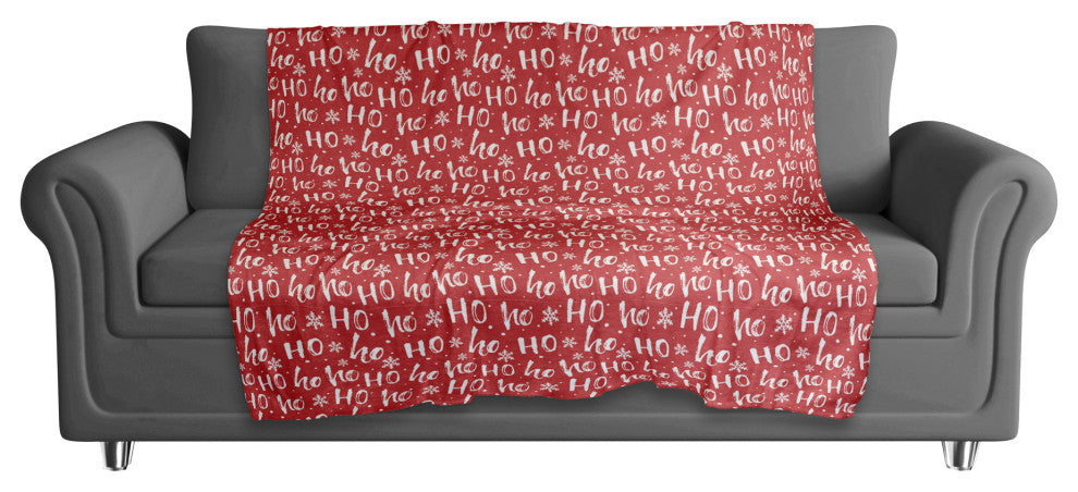 Ho Ho Ho Pattern 50x60 Sherpa Fleece Blanket