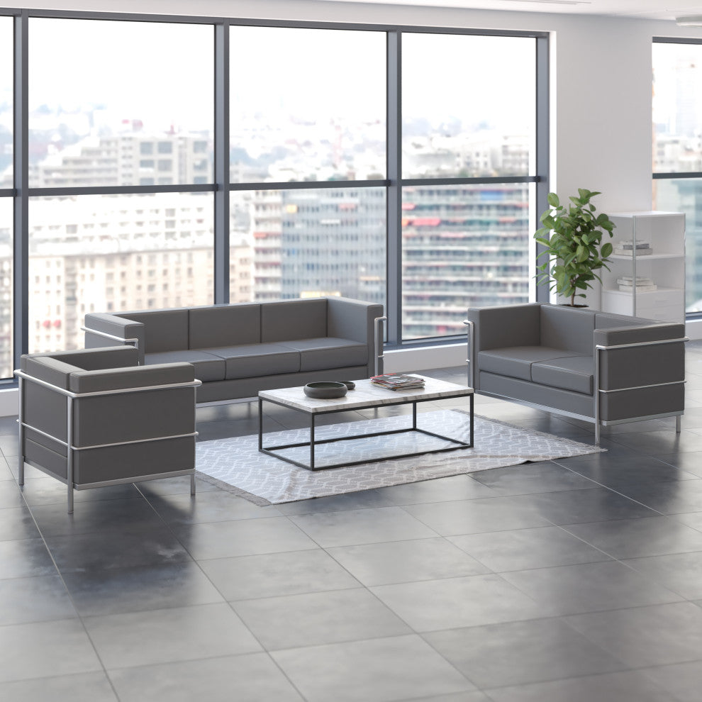 HERCULES Regal Series Reception Set, LeatherSoft, Gray