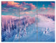 Fantastic Sunrise over the Carpathians, Landscape Canvas Print, 36x28, 3 Panels