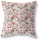 18" Red Light Indigo Roses Indoor Outdoor Throw Pillow