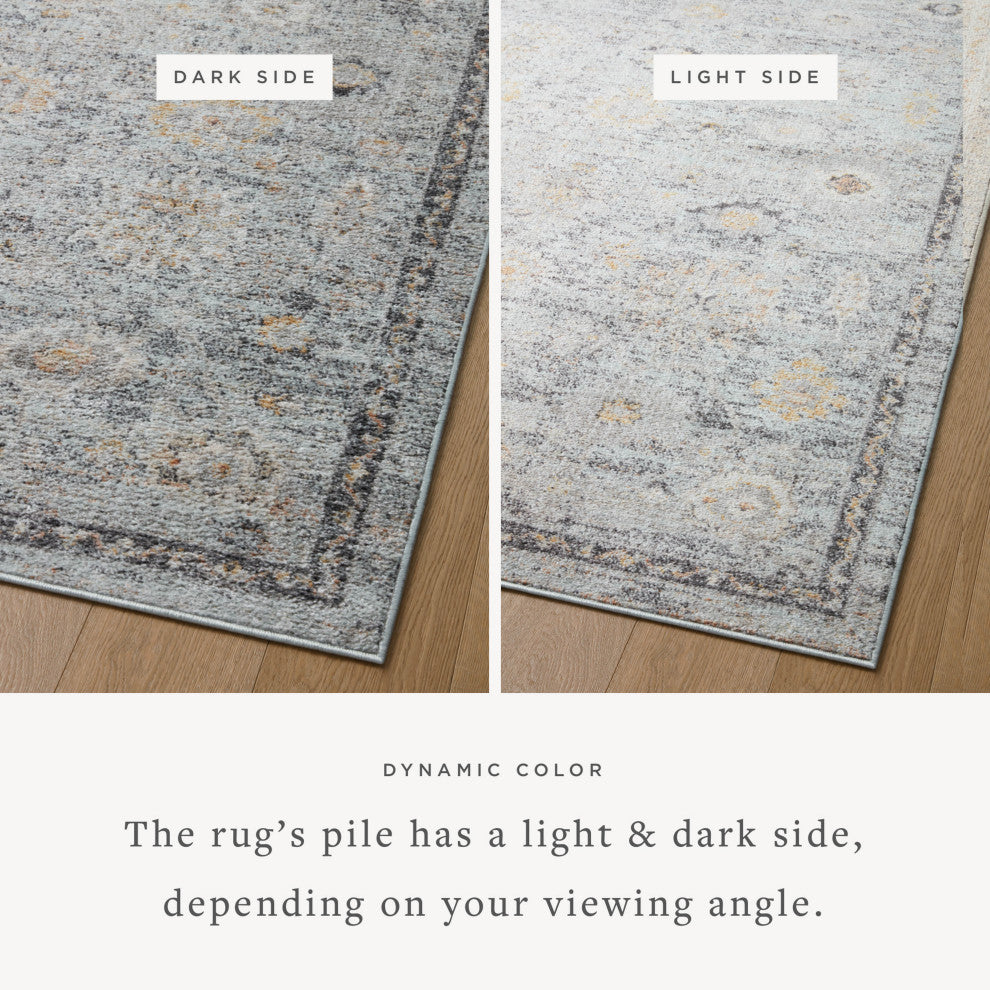 Loloi II Monroe Sky / Gold 2'-6" x 7'-9" Runner Rug