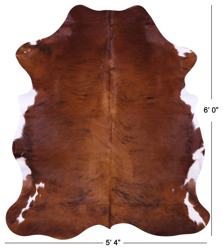 6' 0" X 5' 4" Natural Cowhide Rug C2053