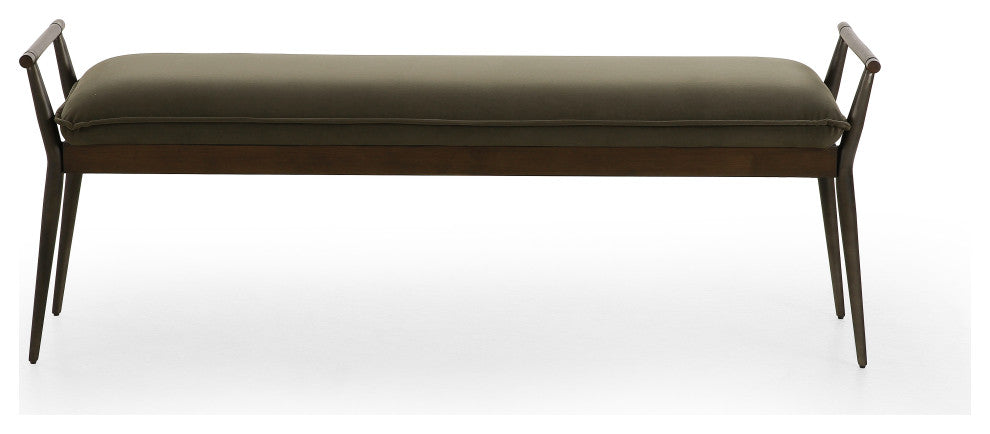 Charlotte Bench-Modern Velvet Loden