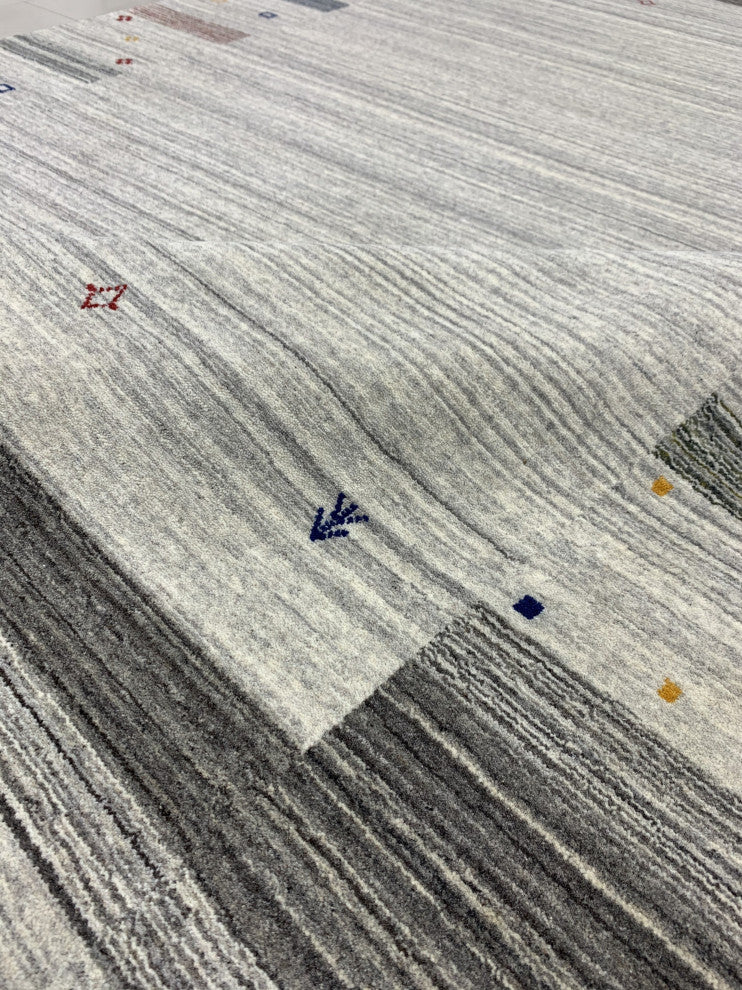 Multi-Colored Transitional Modern Gabbeh Area Rug