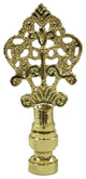 Royal Designs Vintage Key Design Finial, Polished Brass , Single