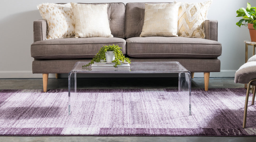 Rug Unique Loom Del Mar Purple Rectangular 5' 0 x 8' 0