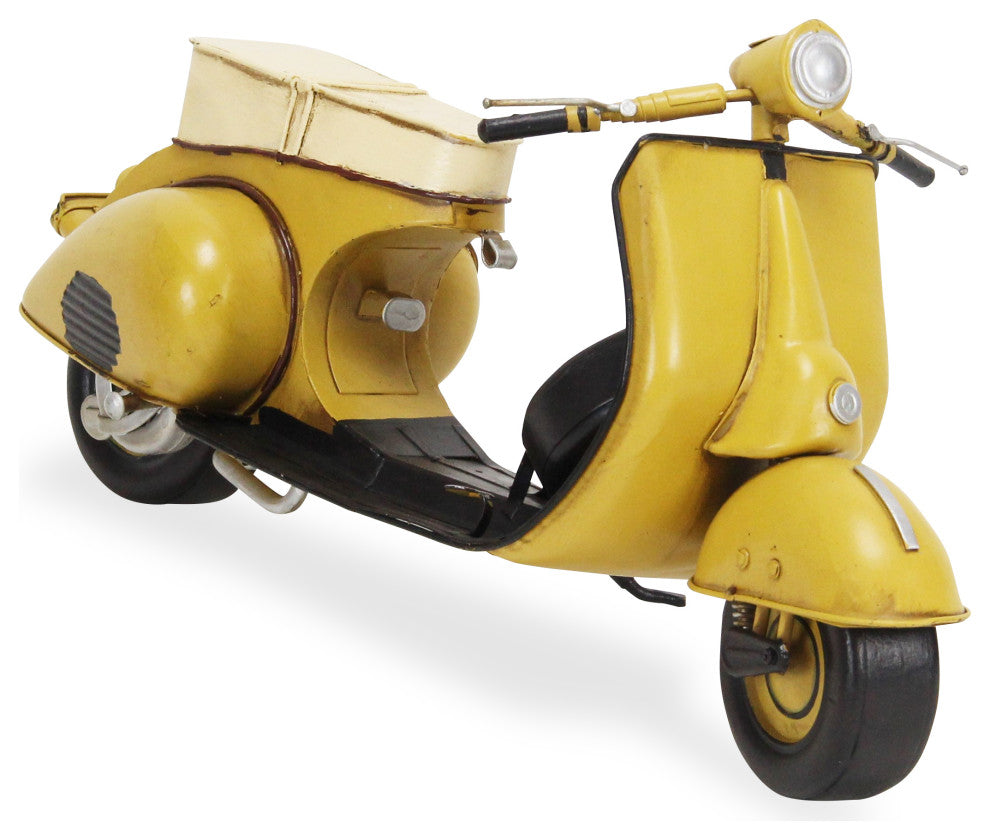 Model Vespa Scooter Decor Circa 1959, Yellow