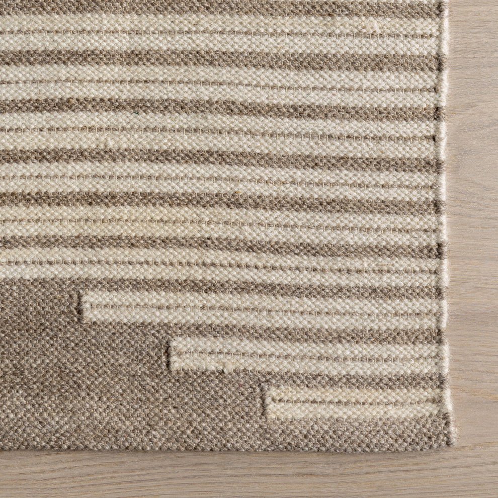 Grove Southwestern Wool Blend Area Rug, Taupe 10' x 14'