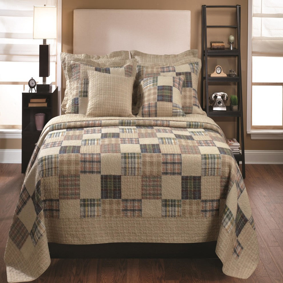 Greenland Home Oxford Quilt And Sham Set, 3-Piece  King