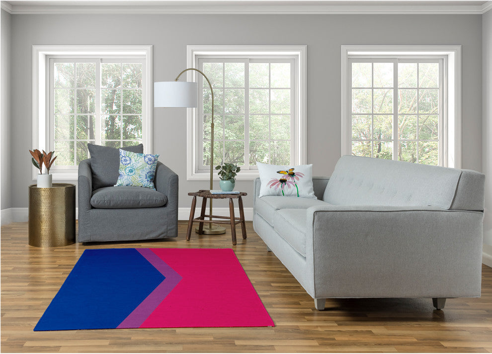 Bisexual Chevron Chenille Rug, Bisexual Chevron, 4'x6'
