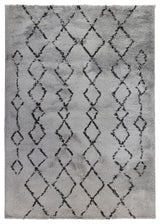 Aspen Shag Polypropylene Area Rug, Gray/Black, 8'3" X 11'6"