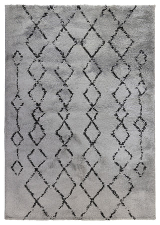 Aspen Shag Polypropylene Area Rug, Gray/Black, 8'3" X 11'6"