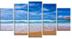 "Serene Atlantic Seashore Portugal" Seashore Canvas Wall Art, 5 Panels, 60"x32"