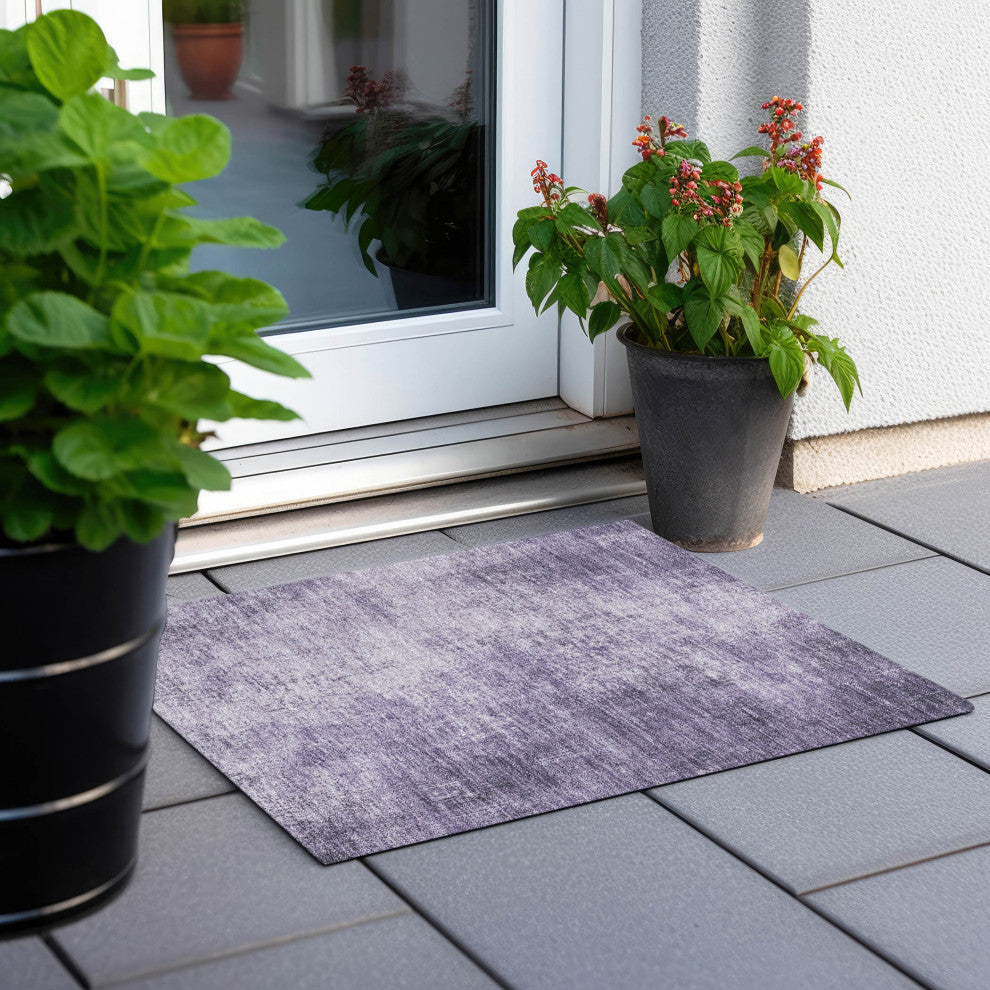 Machine Washable Indoor/Outdoor Chantille ACN1903 Violet 1'8" x 2'6" Rug