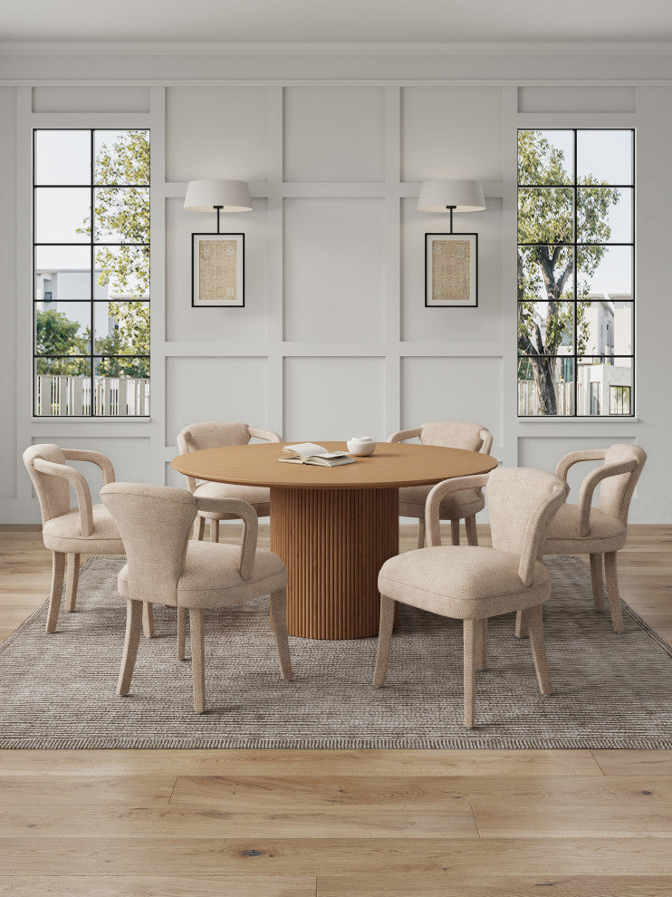 Manhattan Comfort 7-Piece Palmer and Hathaway Dining