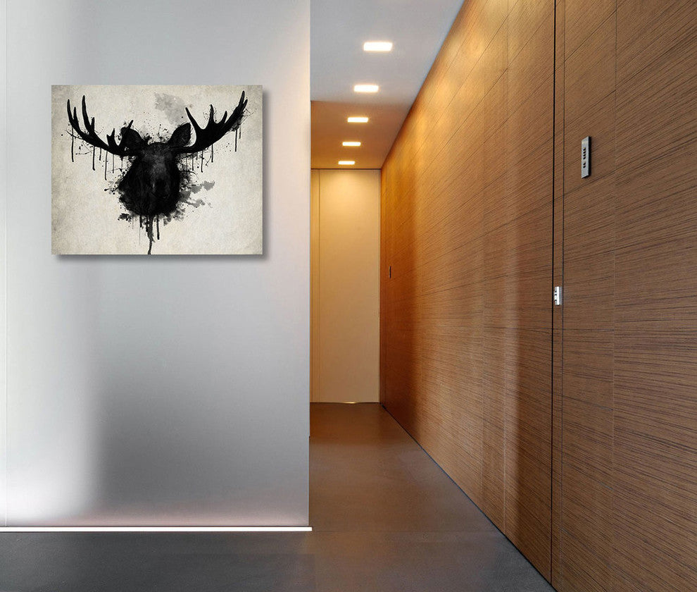 Cortesi Home "Moose" by Nicklas Gustafsson, Giclee Canvas Wall Art, 18"x26"