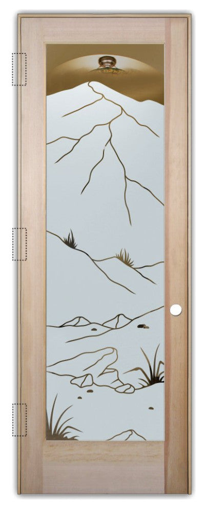 Interior Prehung Door or Interior Slab Door - Mountains Foliage - Douglas...