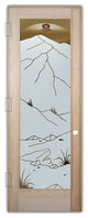 Interior Prehung Door or Interior Slab Door - Mountains Foliage - Douglas...