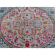 Tan Brown, Maharaja Design, Sari Silk and Wool Hand Knotted Rug, 6'x9'