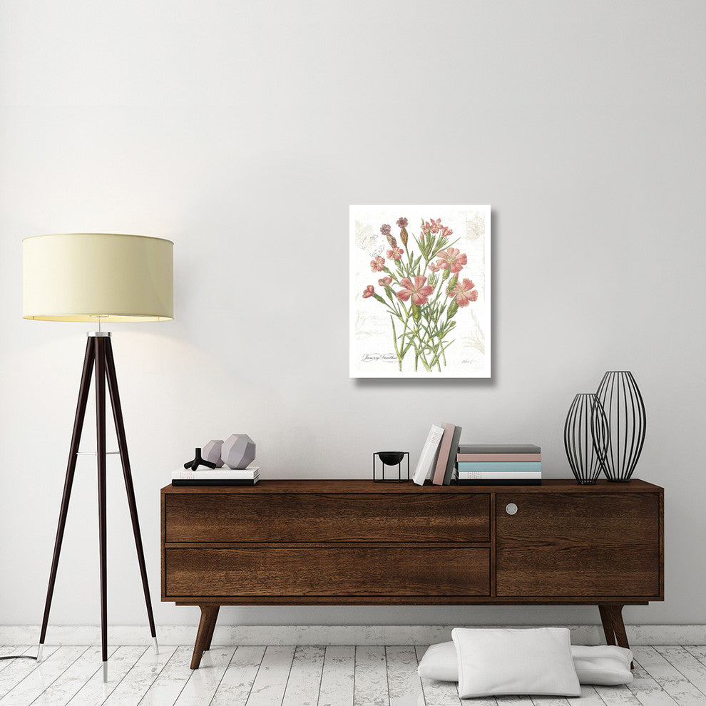 "January Dianthus on White" Digital Paper Print by Katie Pertiet, 24"x30"