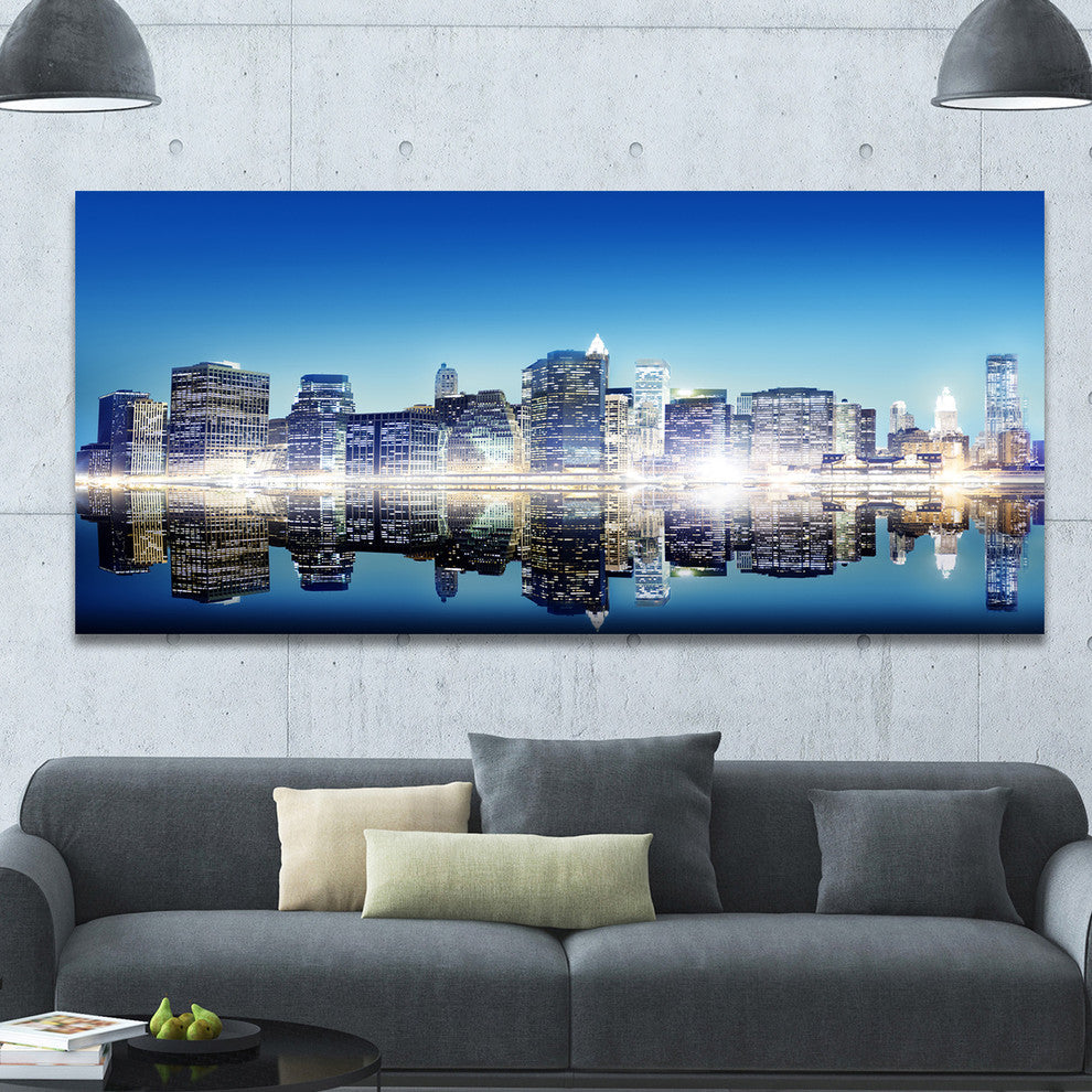 Skyscraper on New York City, Large Cityscape Canvas Art Print, 60"x28"