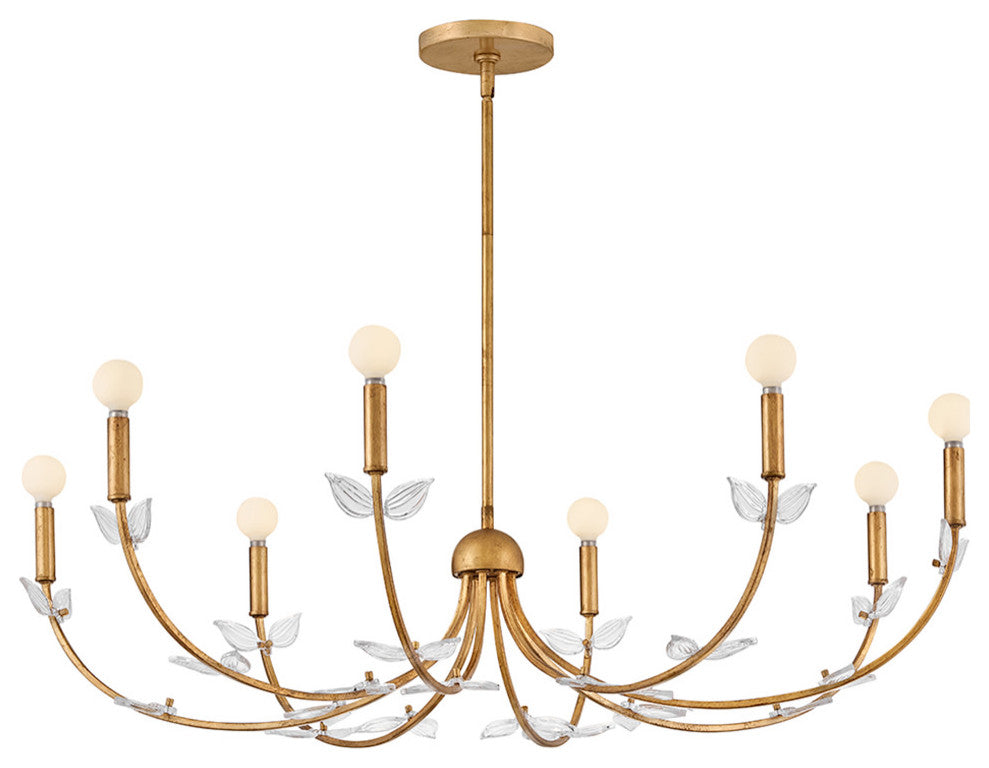 Hinkley Aliso Large Chandelier, Distressed Brass