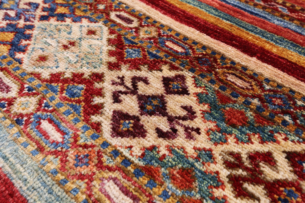 2' 8" X 3' 11" Super Kazak Khorjin Hand-Knotted Rug Q10795