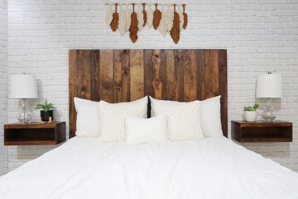 Handcrafted Headboard, Hanger Style, Foxy Brown, King
