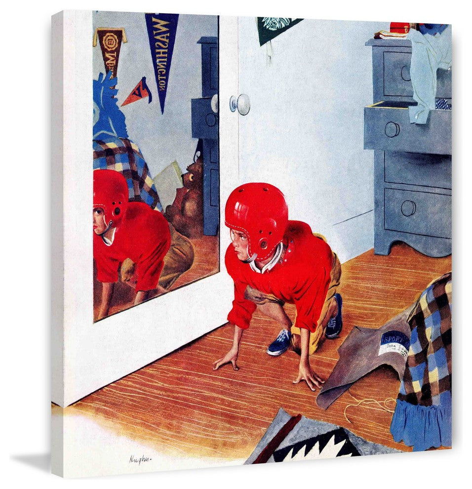 "Home Football" Painting Print on Canvas by George Hughes