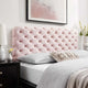 Tufted Headboard, Twin Size, Velvet, Pink, Modern Contemporary, Bedroom Master
