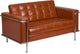 Cognac Leather Loveseat