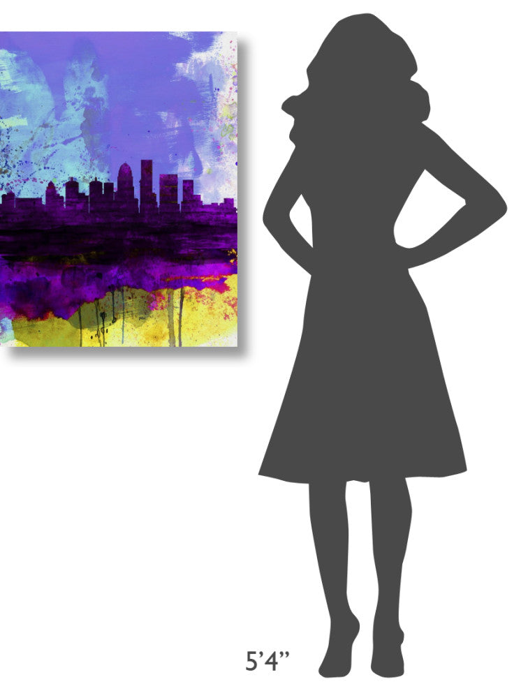 "Louisville Watercolor Skyline" Fine Art Print