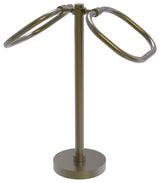 Two Ring Oval Guest Towel Holder, Antique Brass