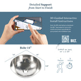 Bohr 14" Vessel Bathroom Sink in Nickel