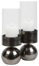 Uttermost - 18050 - Candleholders, Set/2 - Tilston - Polished Gunmetal