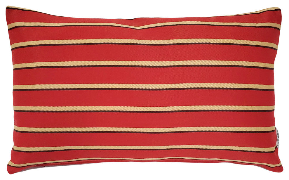 Sunbrella Harwood Crimson Outdoor Pillow 12x20