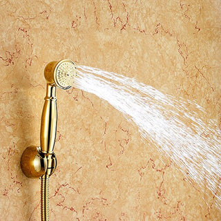 Fontana Denver Wall Mount Gold Finish Rainfall Shower Set