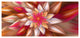 Huge Red Fractal Flower, Large Floral Canvas Art Print, 60"x28"