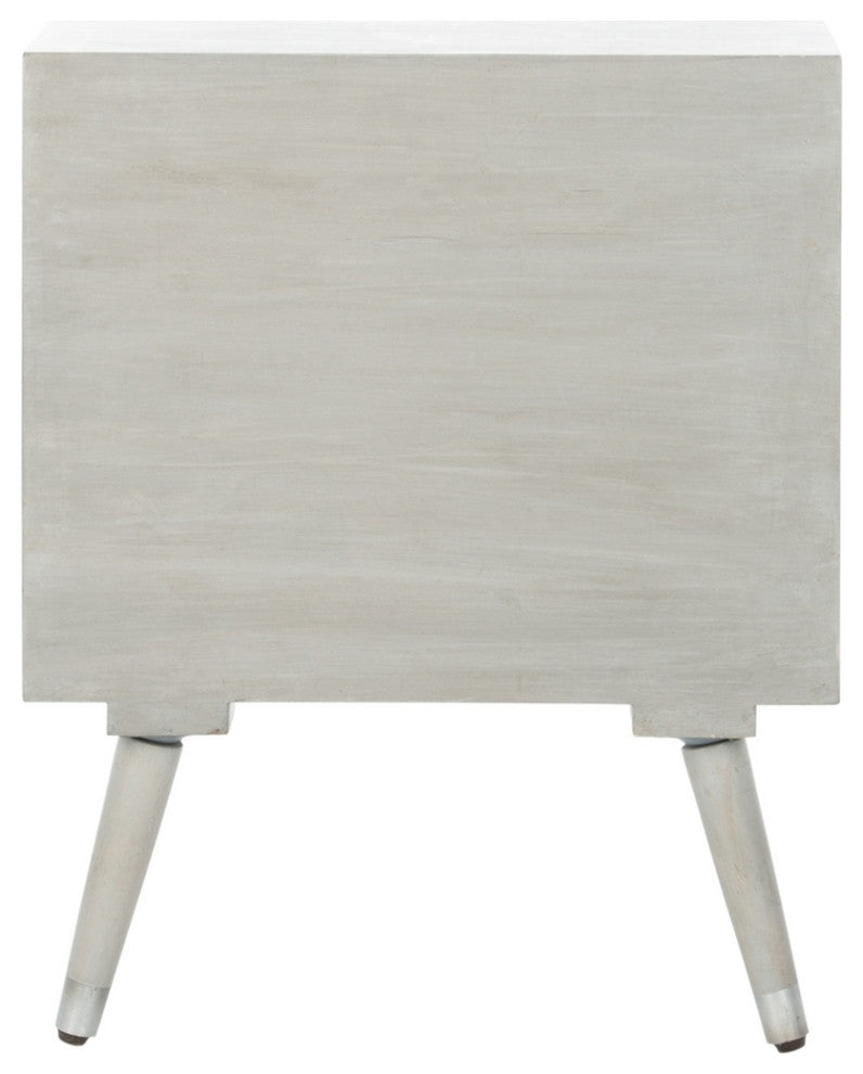 Safavieh Brandy 1 Drawer Nightstand, Grey Walnut