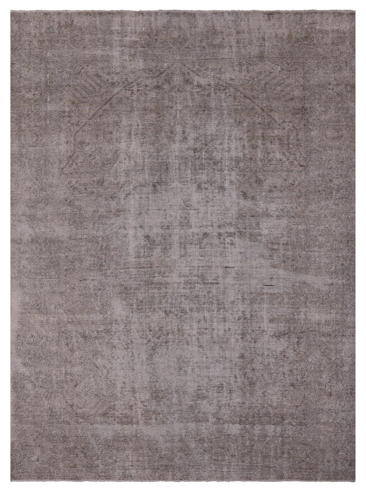 9' 4" X 12' 7" Persian Vintage White Wash Hand Knotted Rug Q4674